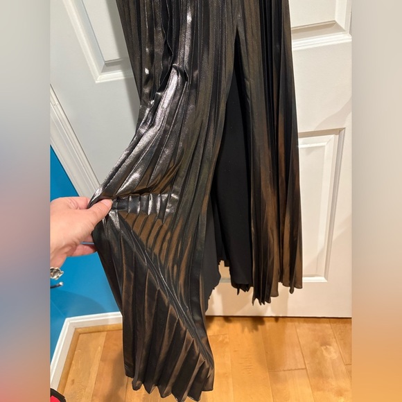Banana Republic Odetta metallic maxi dress gunmetal sz 10 new with tag NWT - Picture 3 of 7